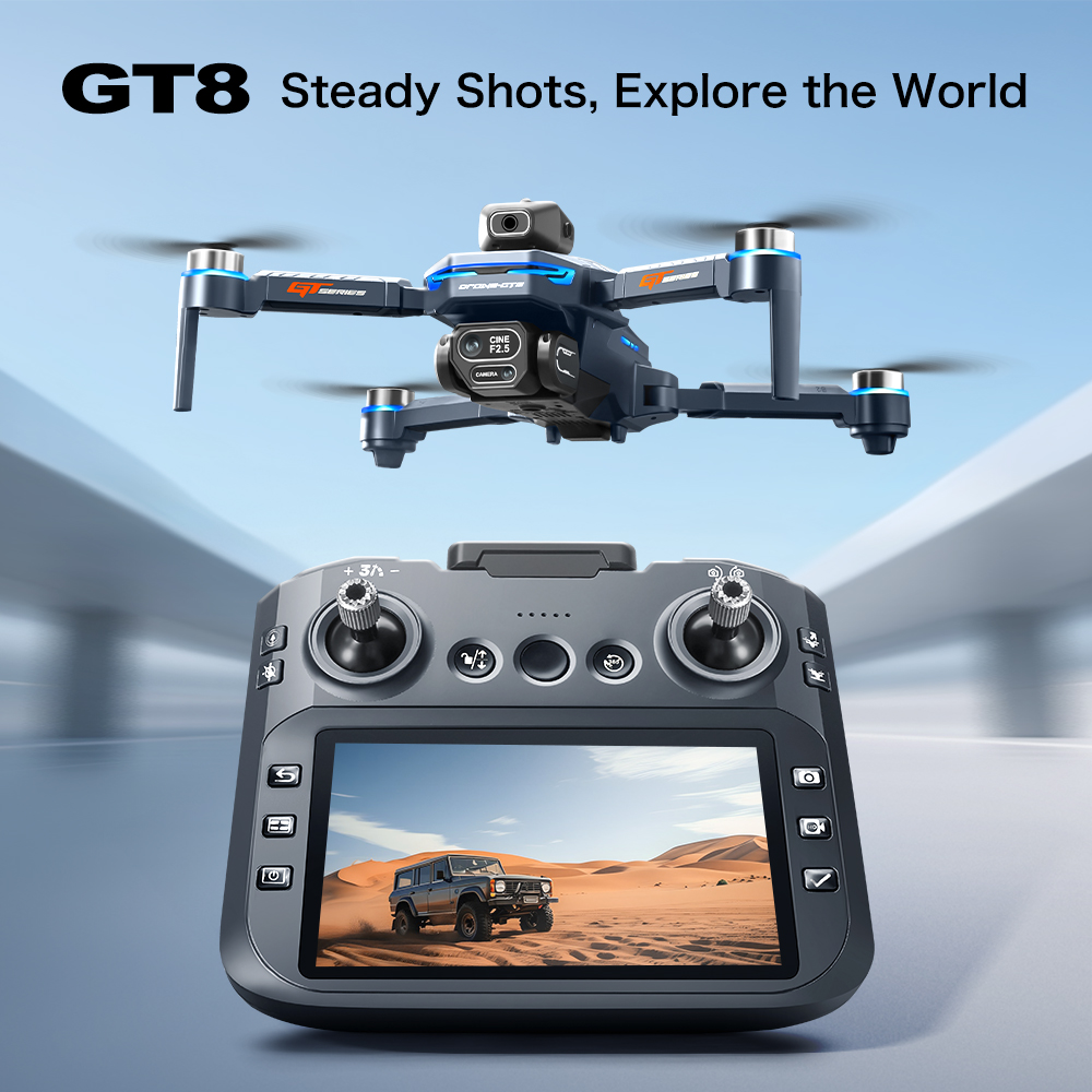 Drone Udara GT8 Penghindar Rin - Drone Controller Screen ulasan dan harga